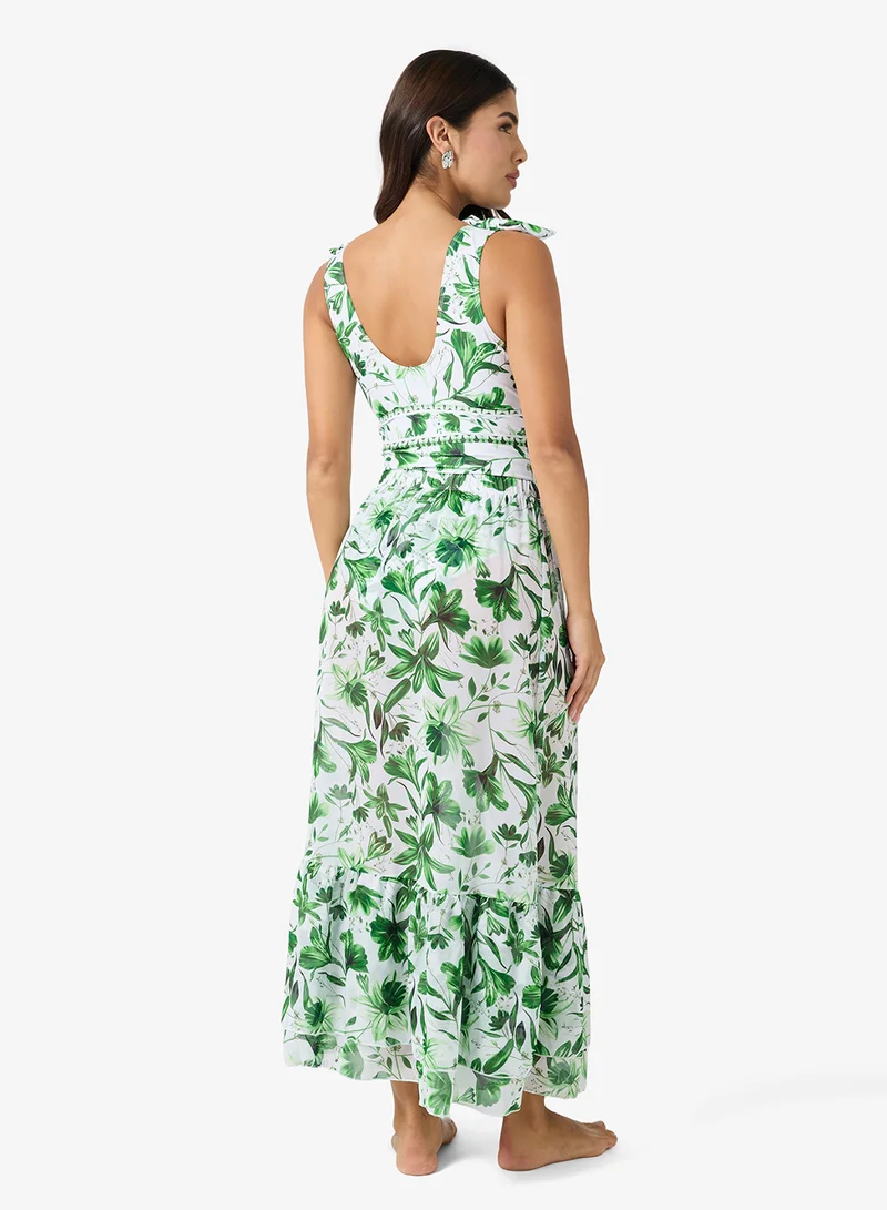 ELLA Printed Swimsuit & Skirt Set